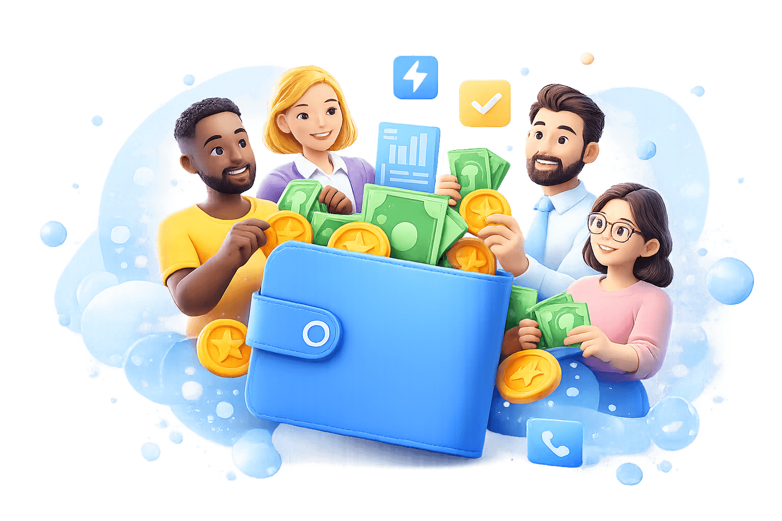 FlexPurse wallet and savings group